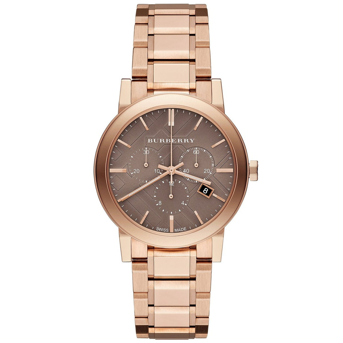 Burberry Unisex BU9754 The City Chronograph Rose-Tone Stainless Steel Watch
