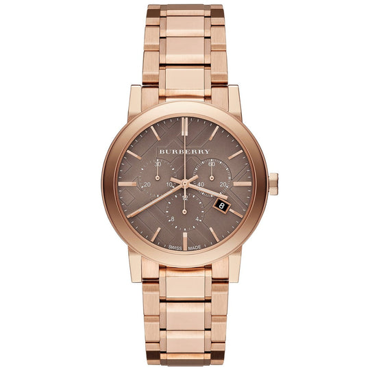 Burberry Unisex BU9754 The City Chronograph Rose-Tone Stainless Steel Watch