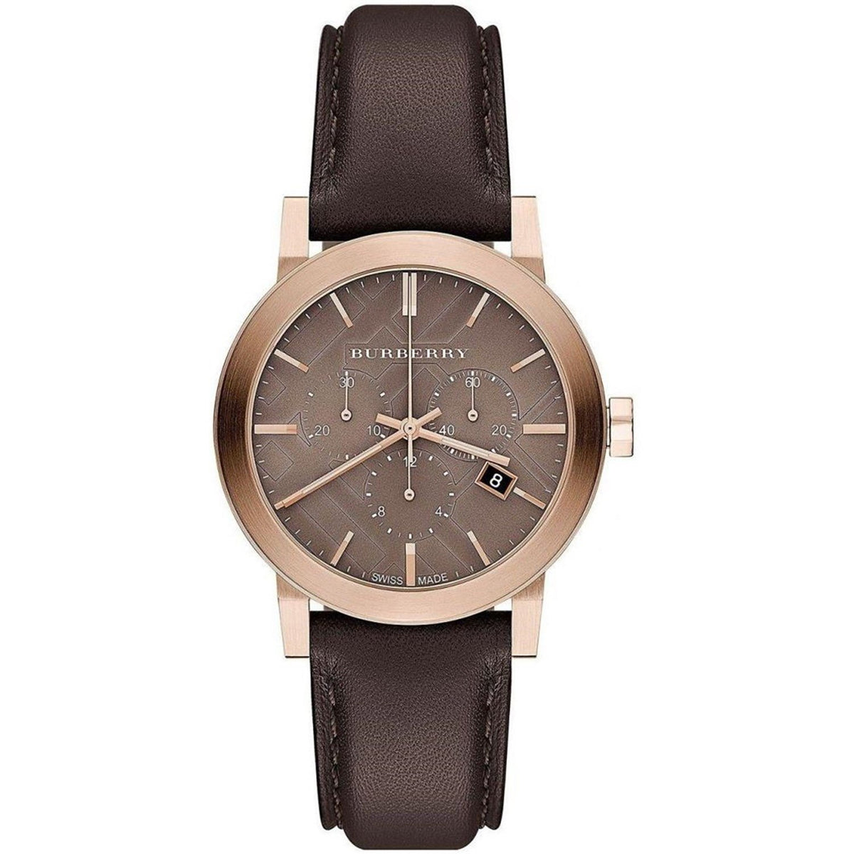Burberry Unisex BU9755 The City Chronograph Brown Leather Watch