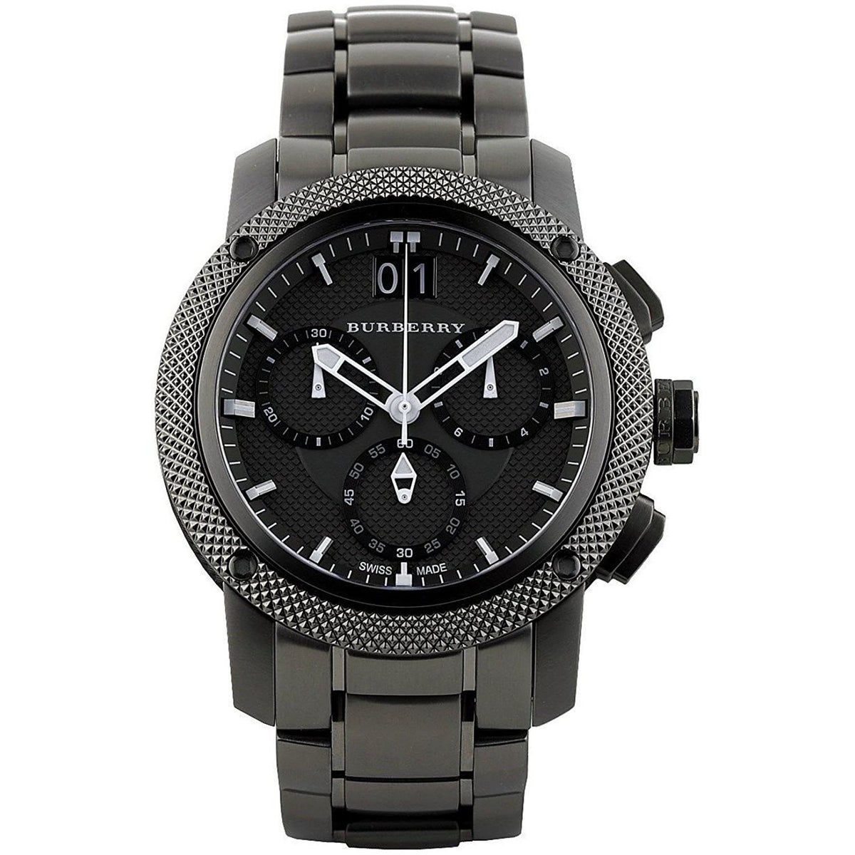Burberry Men&#39;s BU9801 Chronograph Black Stainless Steel Watch