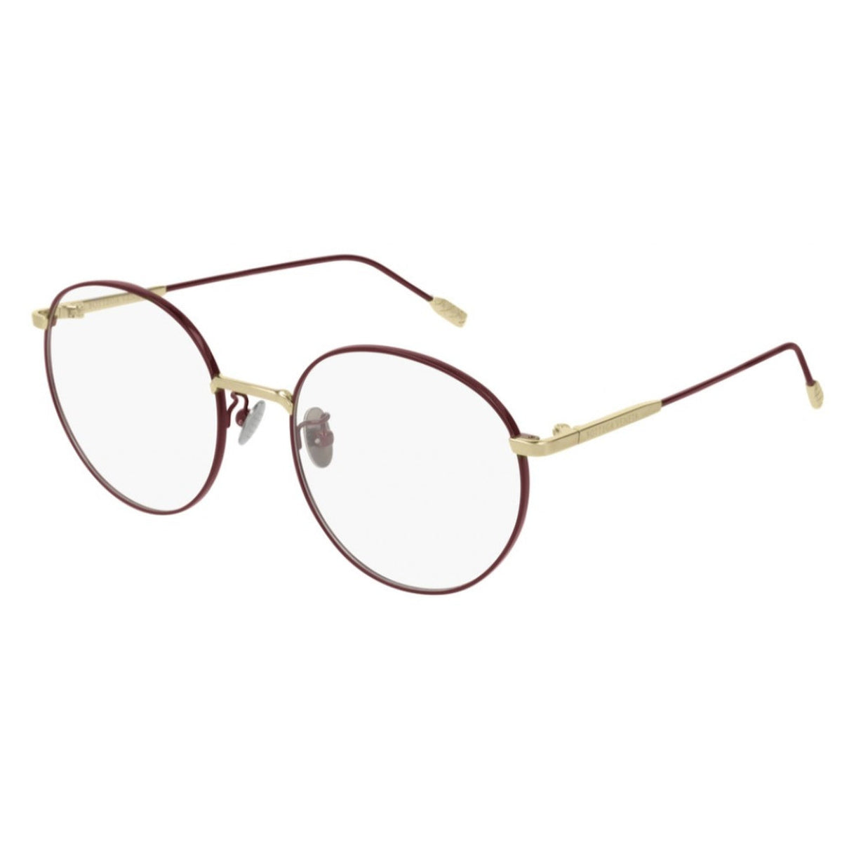 Bottega Veneta Women's Sunglasses Fall Winter 2018 Burgundy Transparent Demo Lens Demo Lens Gold BV0214O 003