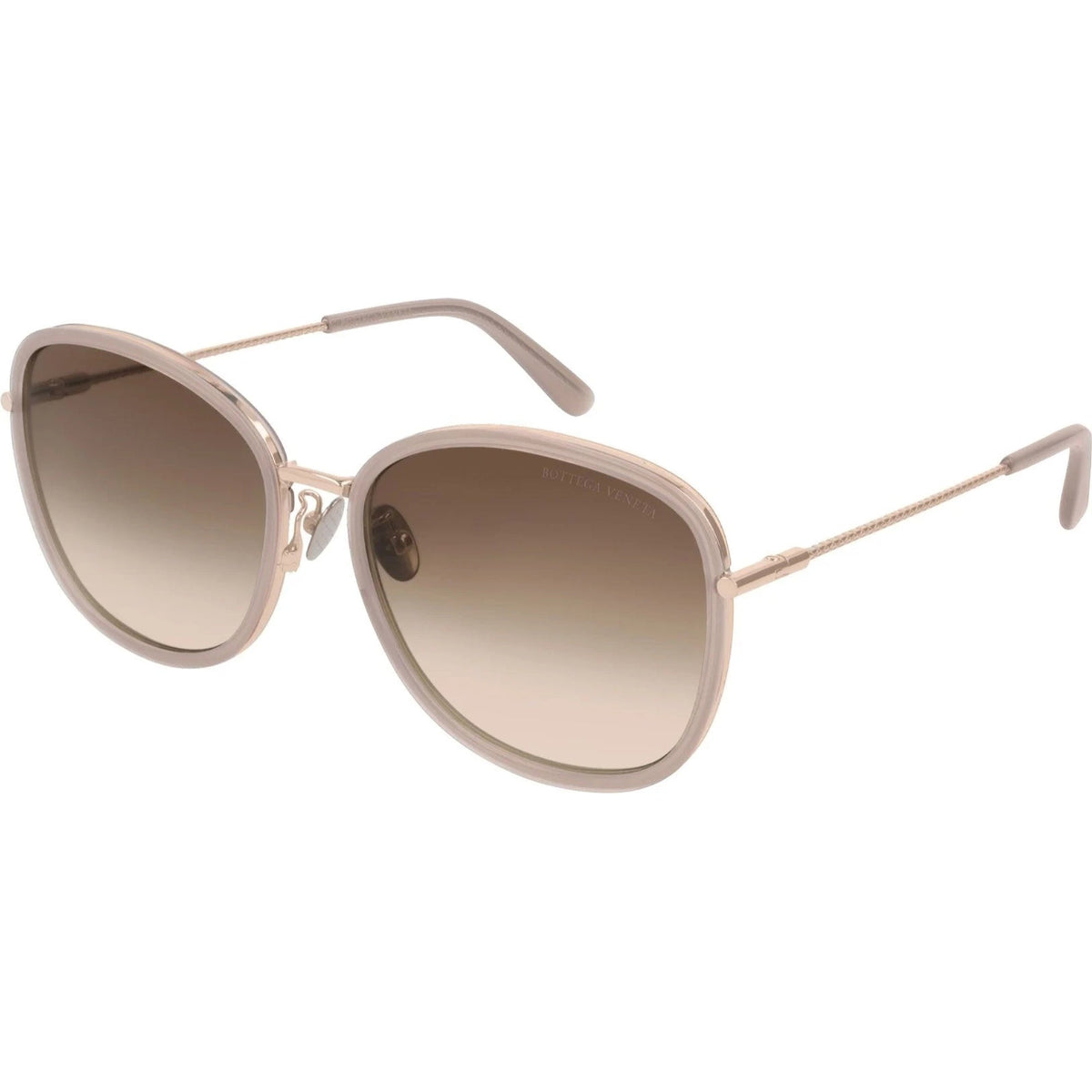 Bottega Veneta Women's Sunglasses Fall Winter 2018 Nude Brown Nylon Nylon Gold BV0220SK 003