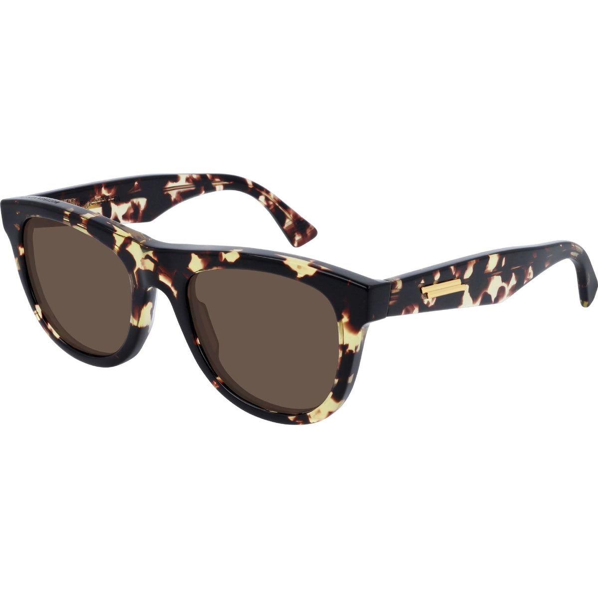 Bottega Veneta Unisex Sunglasses Fall Winter 2019 Havana Brown CR 39 CR 39 Shiny BV1001S 002
