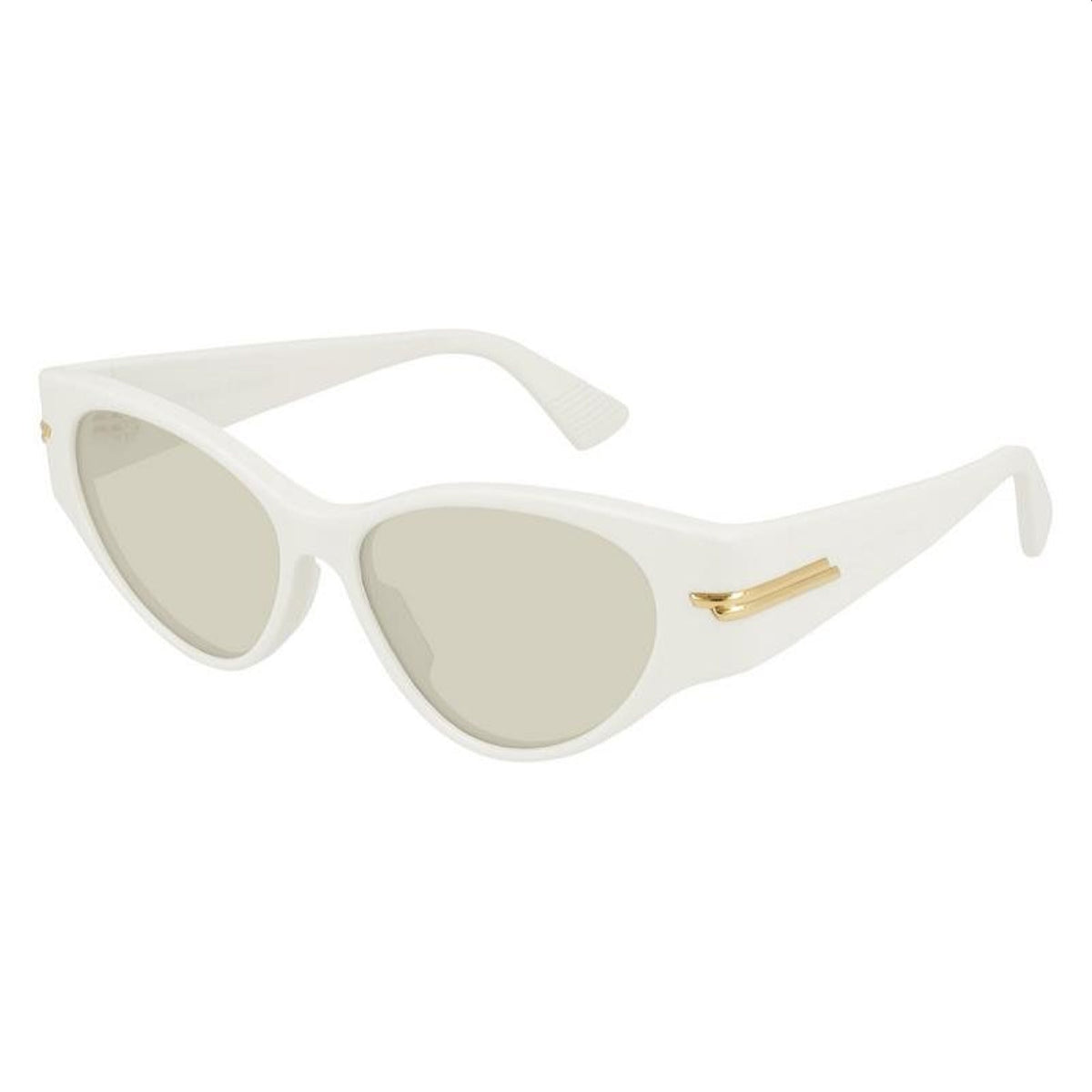 Bottega Veneta Women&#39;s Sunglasses Fall Winter 2019 Ivory Brown CR 39 CR 39 Shiny BV1002S 004
