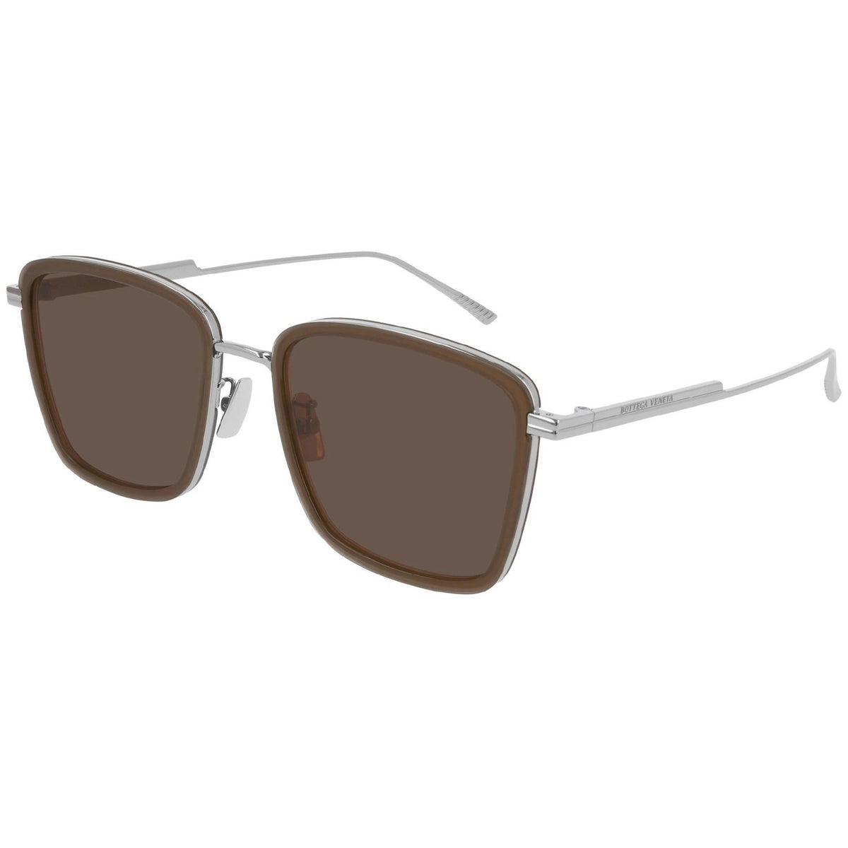 Bottega Veneta Women's Sunglasses Fall Winter 2019 Brown Grey CR 39 CR 39 Shiny BV1008SK 003