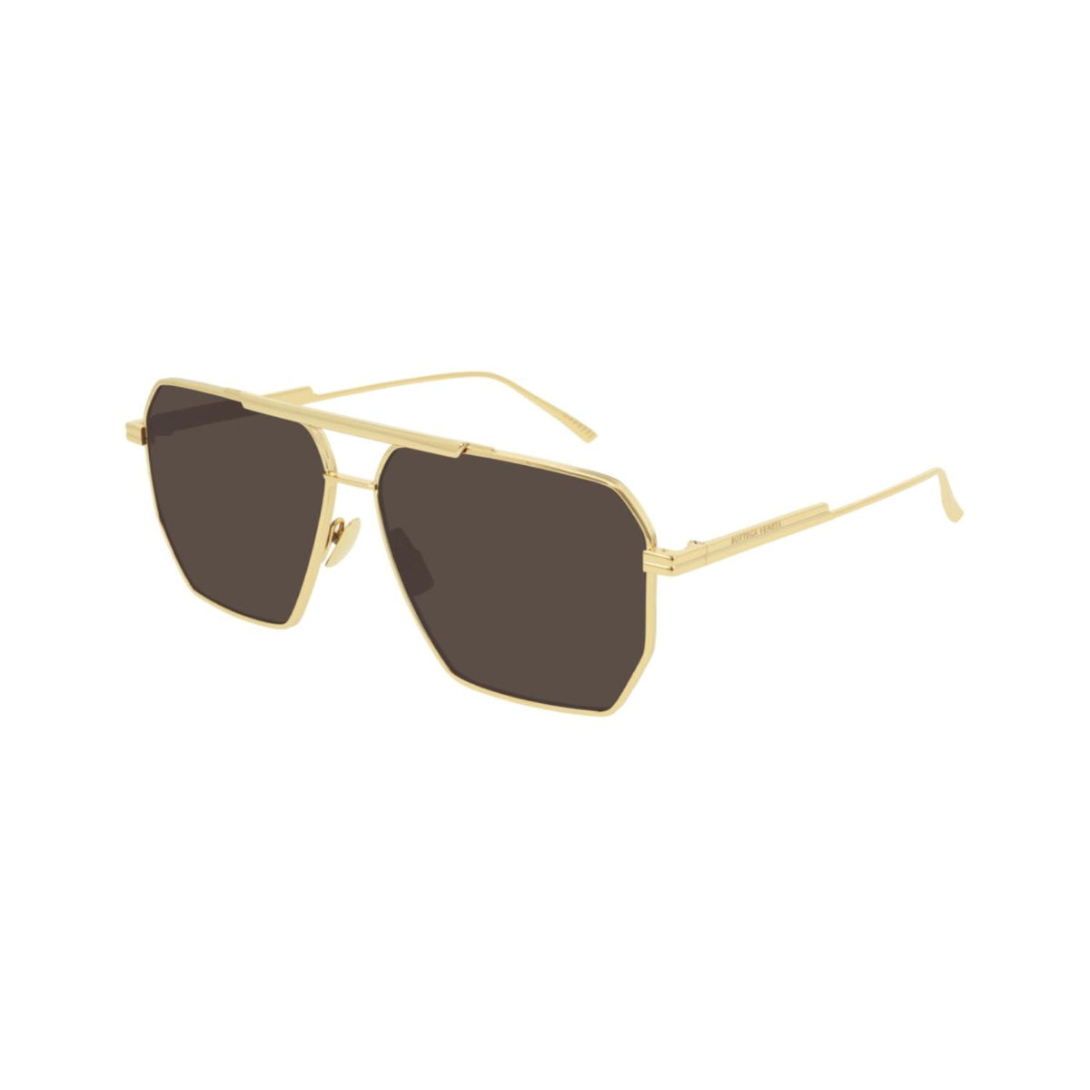 Bottega Veneta Men&#39;s Sunglasses Fall Winter 2019 Gold Brown Nylon Nylon Gold BV1012S 003
