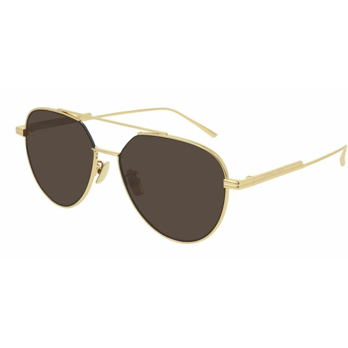 Bottega Veneta Unisex Sunglasses Fall Winter 2019 Gold Brown Nylon Nylon Gold BV1013SK 003