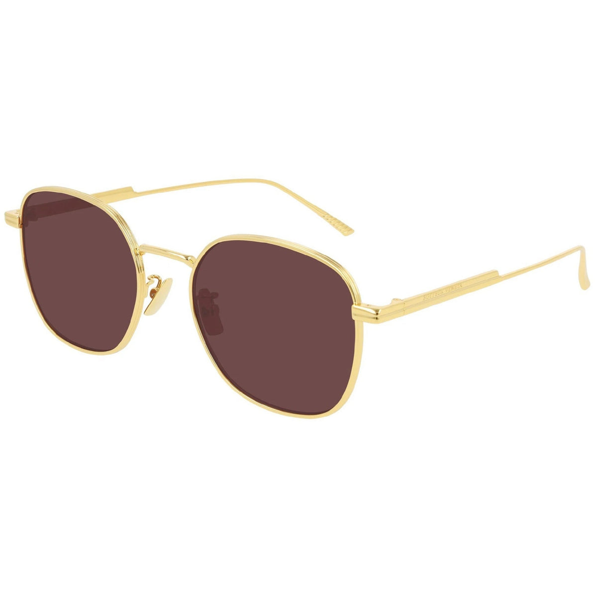 Bottega Veneta Unisex Sunglasses Fall Winter 2019 Gold Red Nylon Nylon Shiny BV1014SK 004