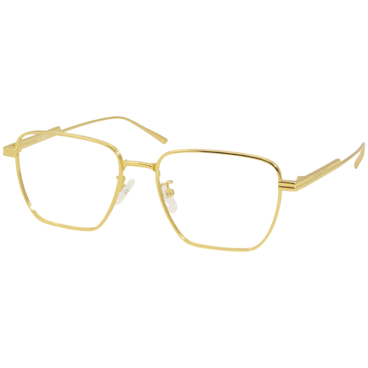 Bottega Veneta Men&#39;s Sunglasses Fall Winter 2019 Gold Transparent Demo Lens Demo Lens Shiny BV1015O 002