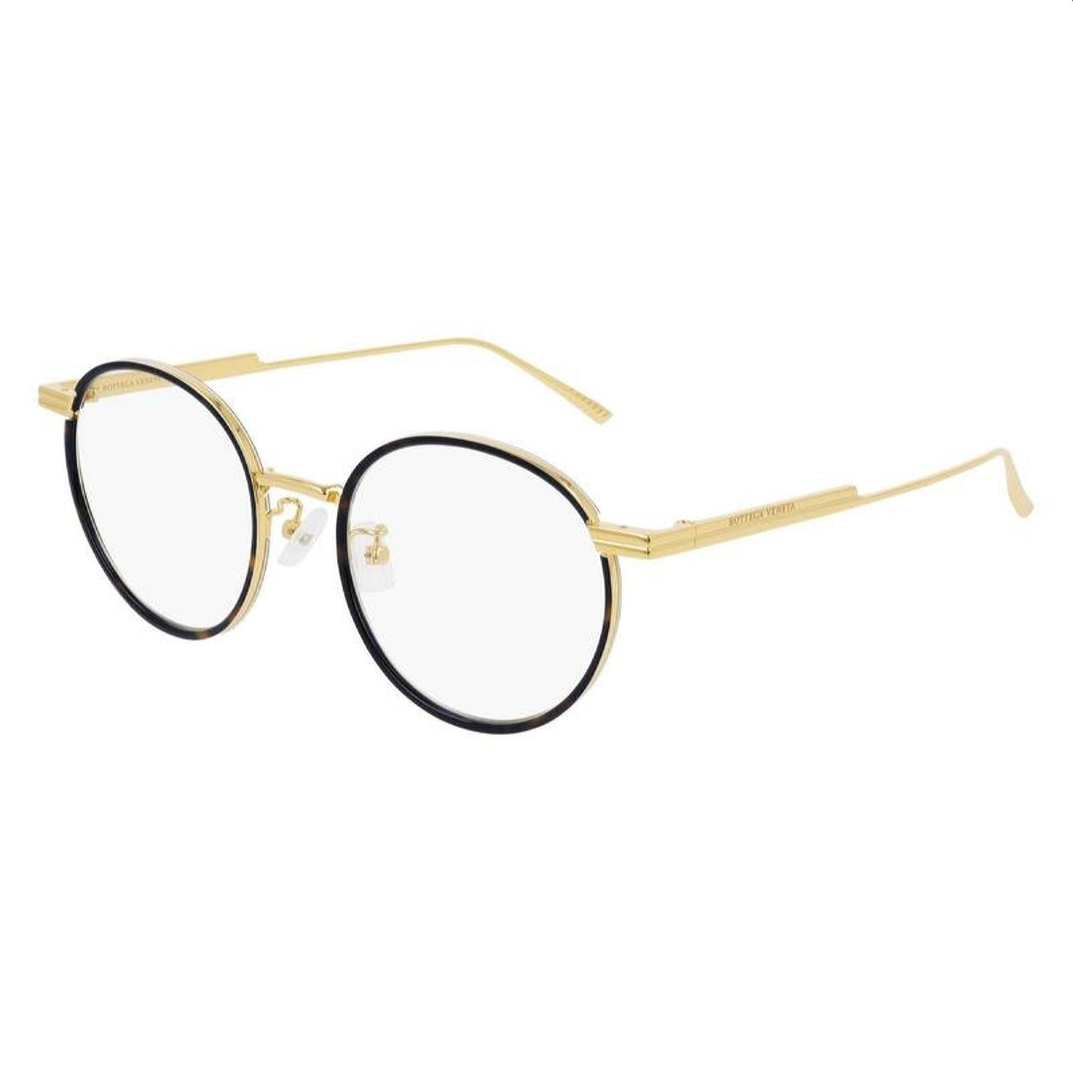 Bottega Veneta Unisex Sunglasses Fall Winter 2019 Gold Transparent Demo Lens Demo Lens Havana BV1017O 003