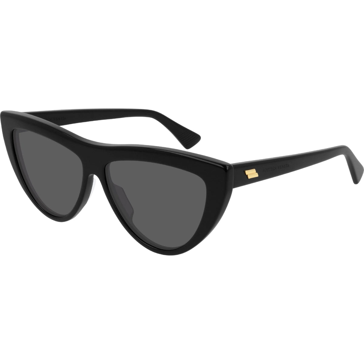 Bottega Veneta Women&#39;s Sunglasses Fall Winter 2019 Black Grey CR 39 CR 39 Shiny BV1018S 001