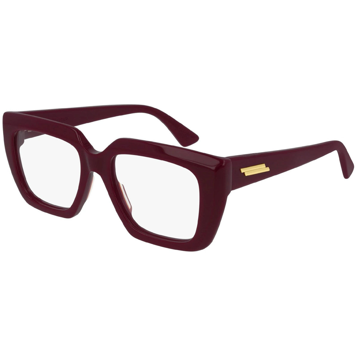 Bottega Veneta Women's Sunglasses Spring Summer 2020 Burgundy Transparent Demo Lens Demo Lens Shiny BV1032O 003