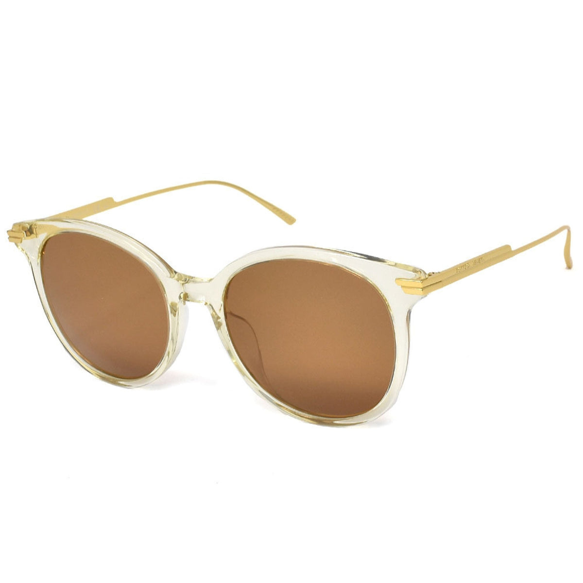 Bottega Veneta Women's Sunglasses Spring Summer 2020 Beige Brown CR 39 CR 39 Transparent BV1038SA 003