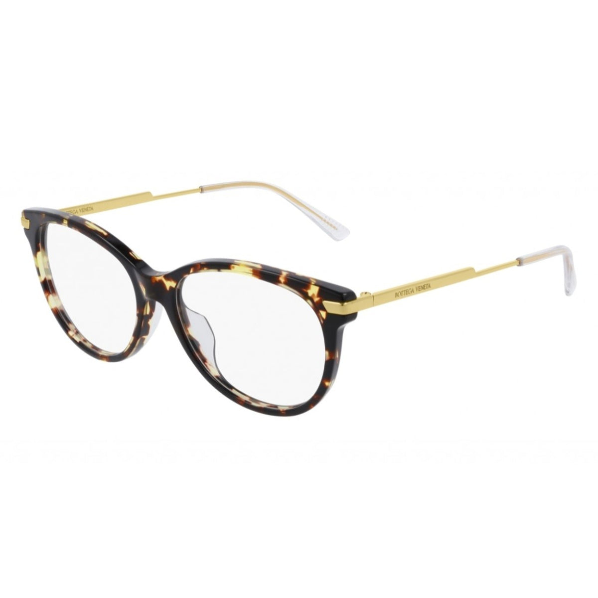 Bottega Veneta Women's Sunglasses Spring Summer 2020 Havana Transparent Demo Lens Demo Lens Gold BV1039O 002