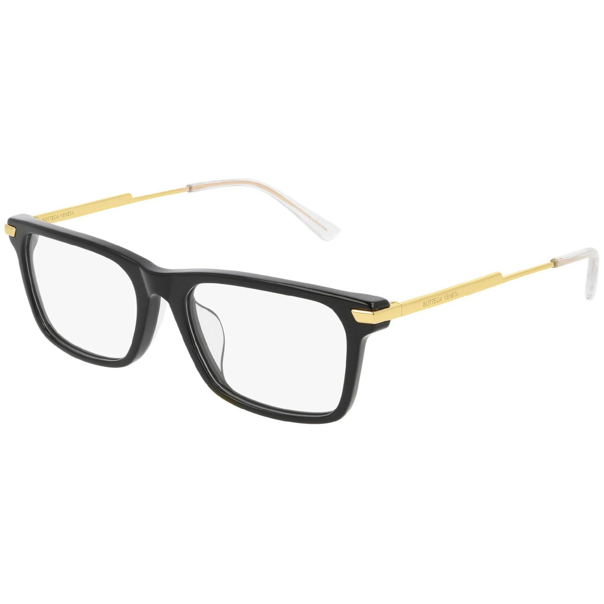 Bottega Veneta Men's Sunglasses Spring Summer 2020 Black Transparent Demo Lens Demo Lens Shiny BV1040OA 001