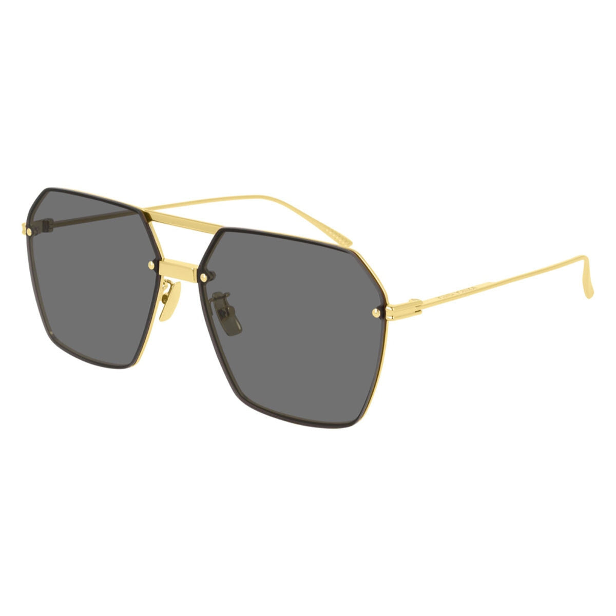Bottega Veneta Women's Sunglasses Spring Summer 2020 Gold Grey Nylon Nylon Shiny BV1045S 001