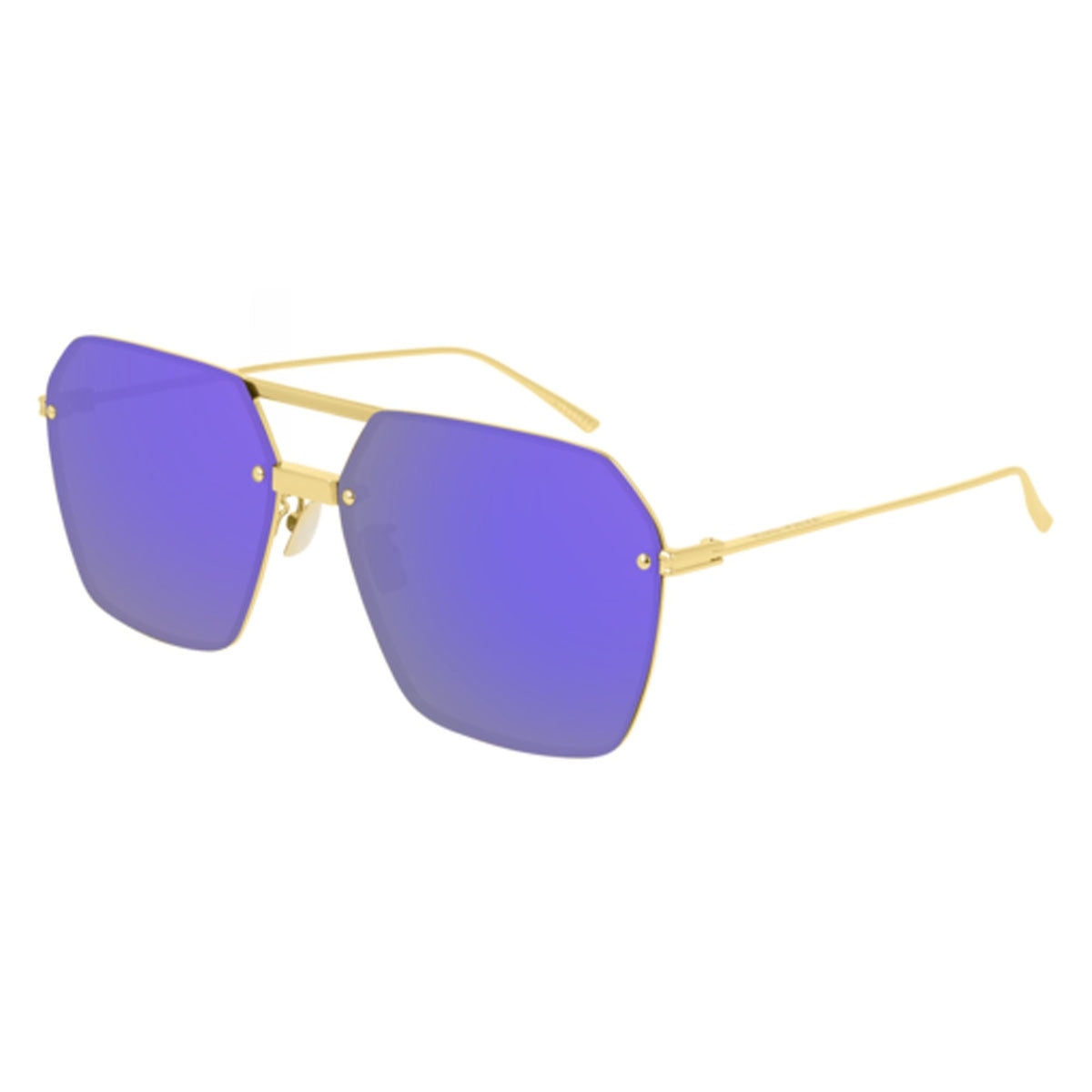 Bottega Veneta Women's Sunglasses Spring Summer 2020 Gold Violet Nylon Nylon Shiny BV1045S 003