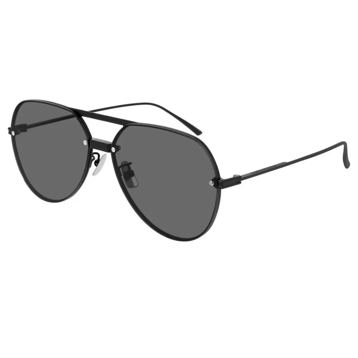 Bottega Veneta Unisex Sunglasses Spring Summer 2020 Black Grey Nylon Nylon Matte BV1054SA 001