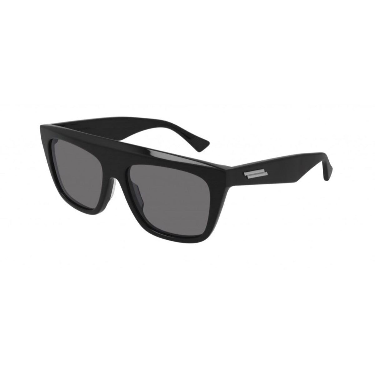 Bottega Veneta Unisex Sunglasses Fall Winter 2020 Black Grey CR 39 CR 39 Shiny BV1060S 001