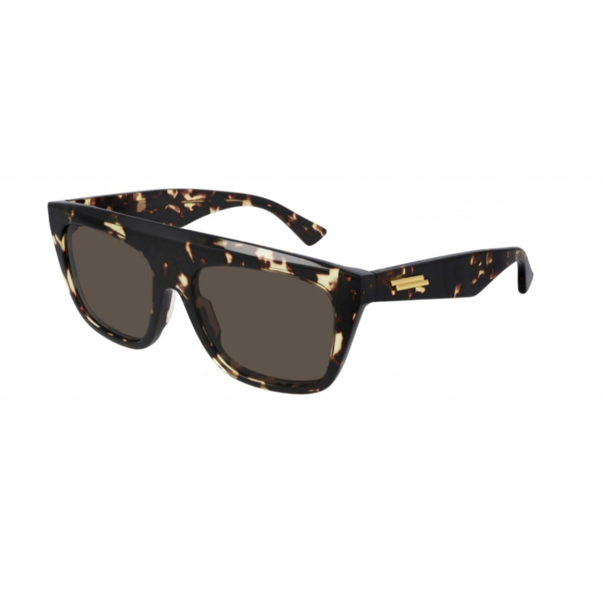 Bottega Veneta Unisex Sunglasses Fall Winter 2020 Havana Brown CR 39 CR 39 Shiny BV1060S 002