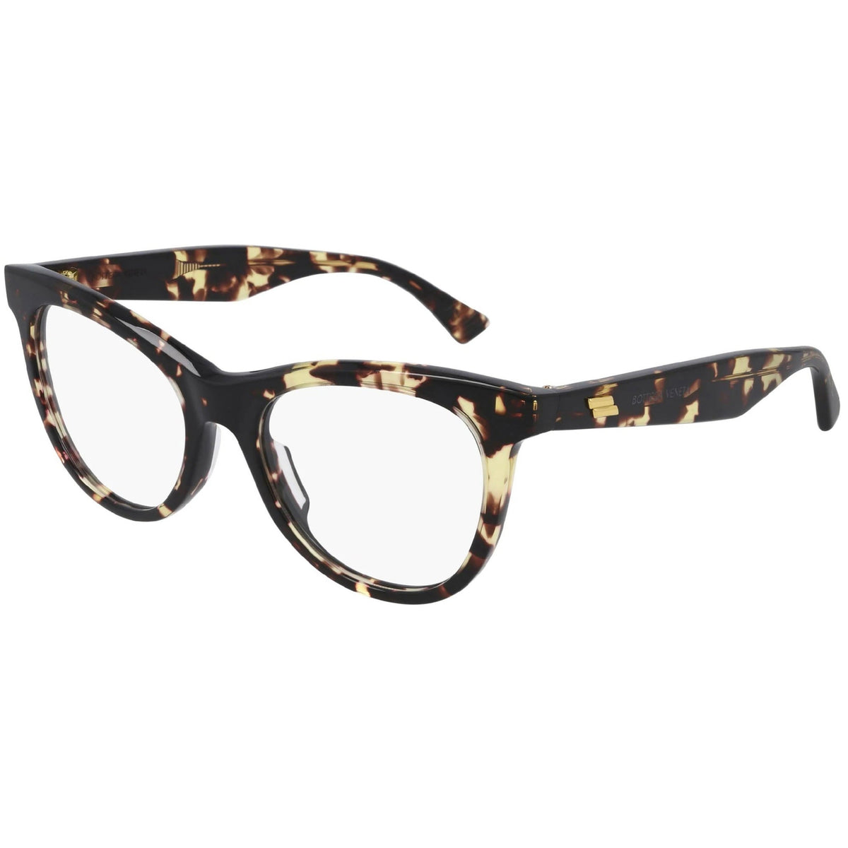 Bottega Veneta Women's Sunglasses Fall Winter 2020 Havana Transparent Demo Lens Demo Lens Shiny BV1064O 002