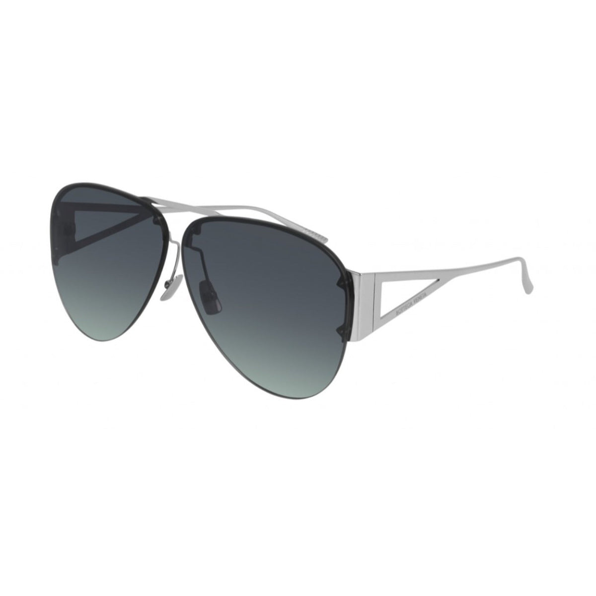 Bottega Veneta Women's Sunglasses Fall Winter 2020 Silver Blue Nylon Nylon Shiny BV1066S 001