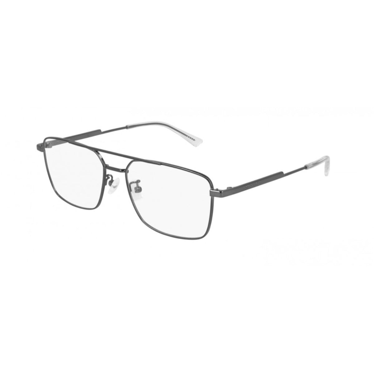 Bottega Veneta Men's Sunglasses Fall Winter 2020 Ruthenium Transparent Demo Lens Demo Lens Dark BV1072O 001