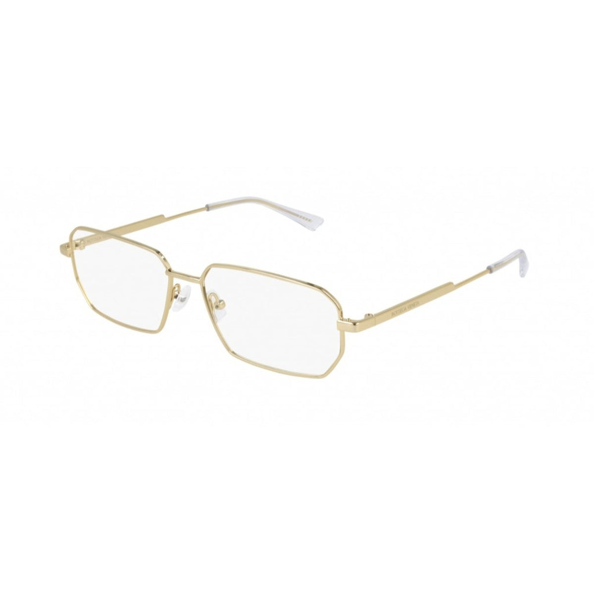 Bottega Veneta Unisex Sunglasses Fall Winter 2020 Gold Transparent Demo Lens Demo Lens Light BV1073O 002