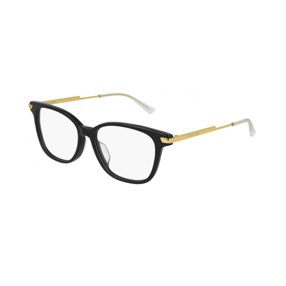 Bottega Veneta Women's Sunglasses Fall Winter 2020 Black Transparent Demo Lens Demo Lens Shiny BV1074OA 001
