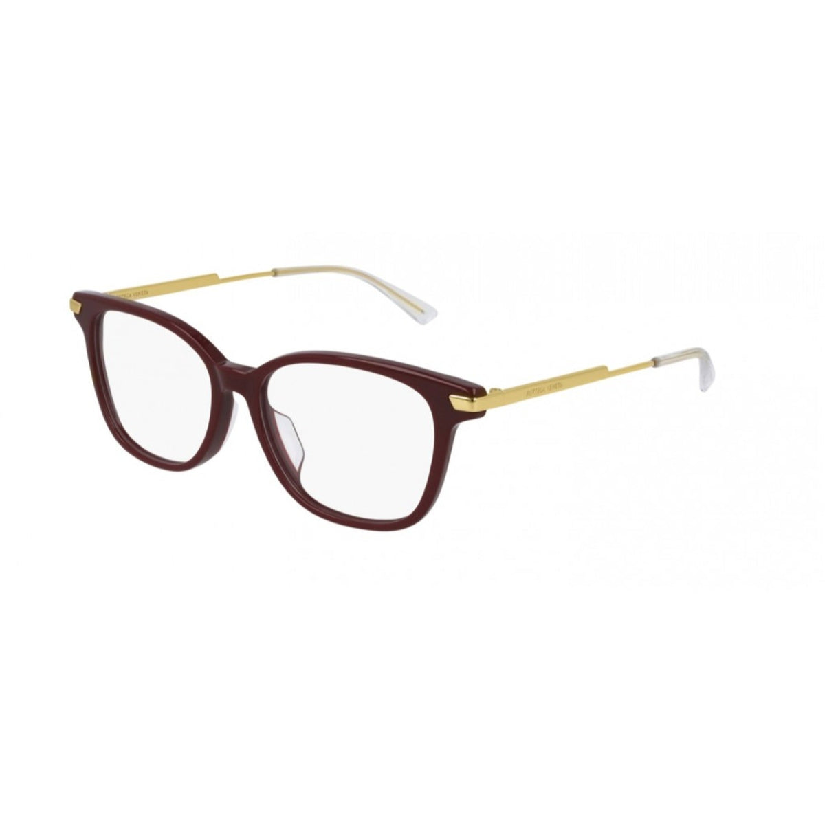 Bottega Veneta Women's Sunglasses Fall Winter 2020 Burgundy Transparent Demo Lens Demo Lens Shiny BV1074OA 004