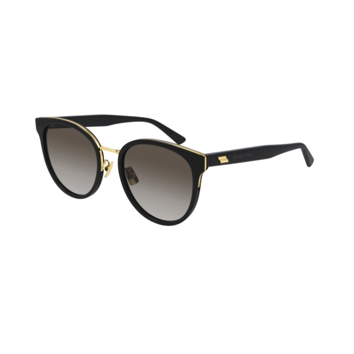Bottega Veneta Women's Sunglasses Fall Winter 2020 Black Grey CR 39 CR 39 Gold BV1081SK 004
