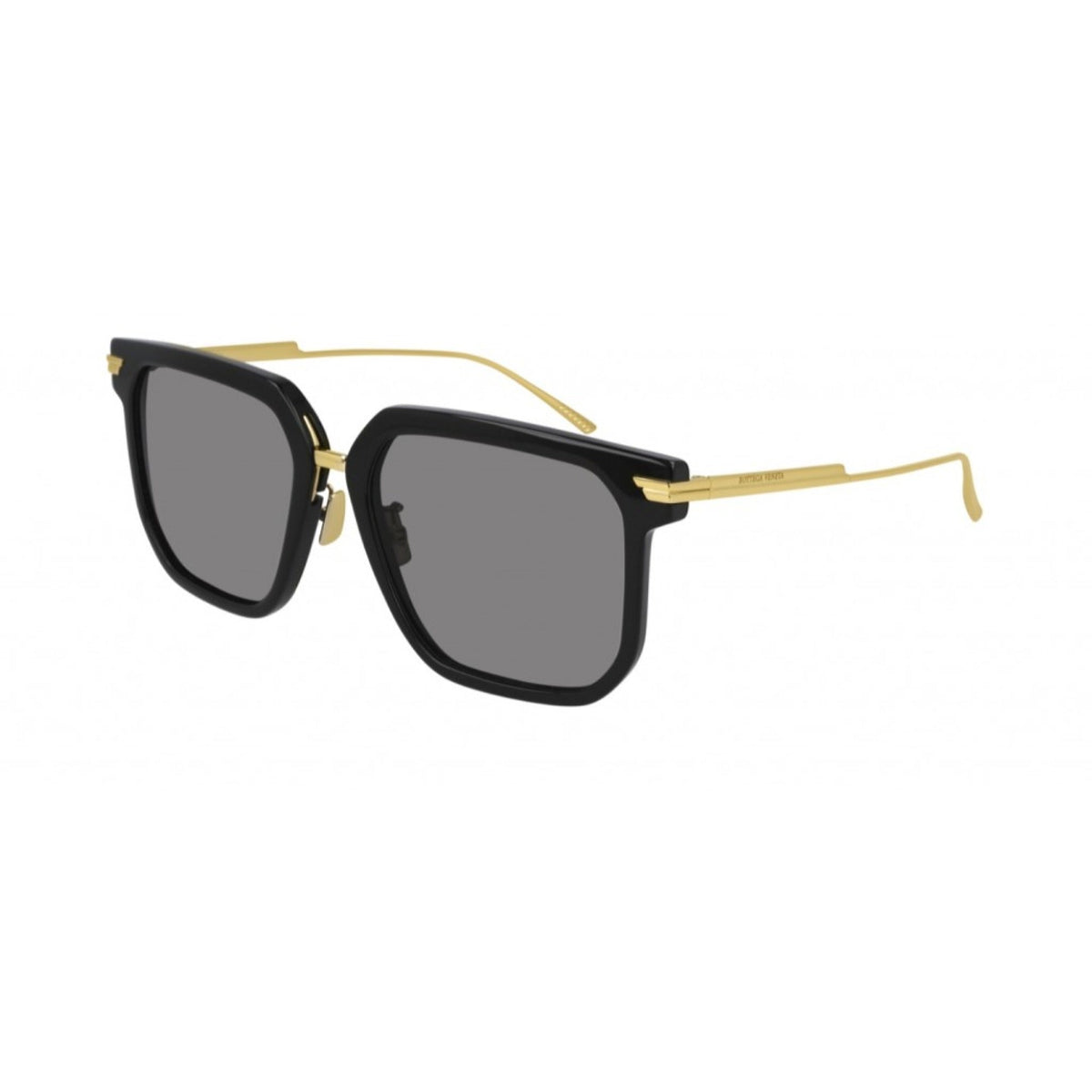 Bottega Veneta Women's Sunglasses Fall Winter 2020 Black Grey CR 39 CR 39 Gold BV1083SA 001