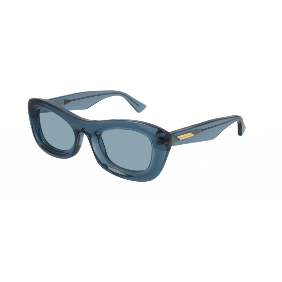 Bottega Veneta Unisex Sunglasses Fall Winter 2020 Blue Light Blue Nylon Nylon Dark BV1088S 001