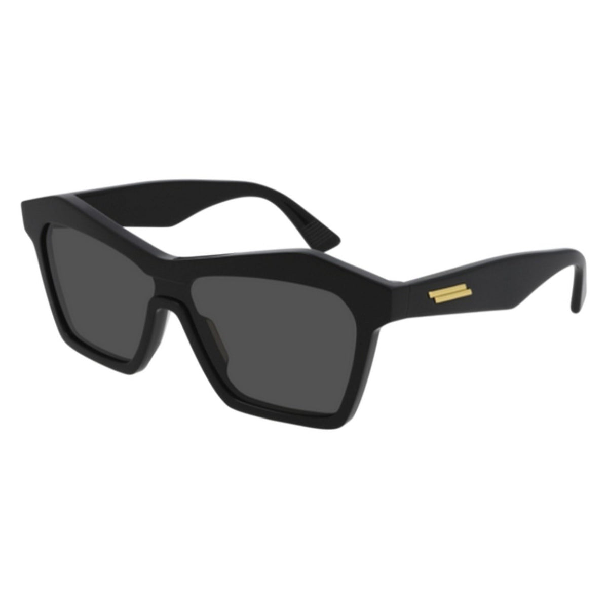 Bottega Veneta Unisex Sunglasses Spring Summer 2021 Black Grey Nylon Nylon Shiny BV1093S 001