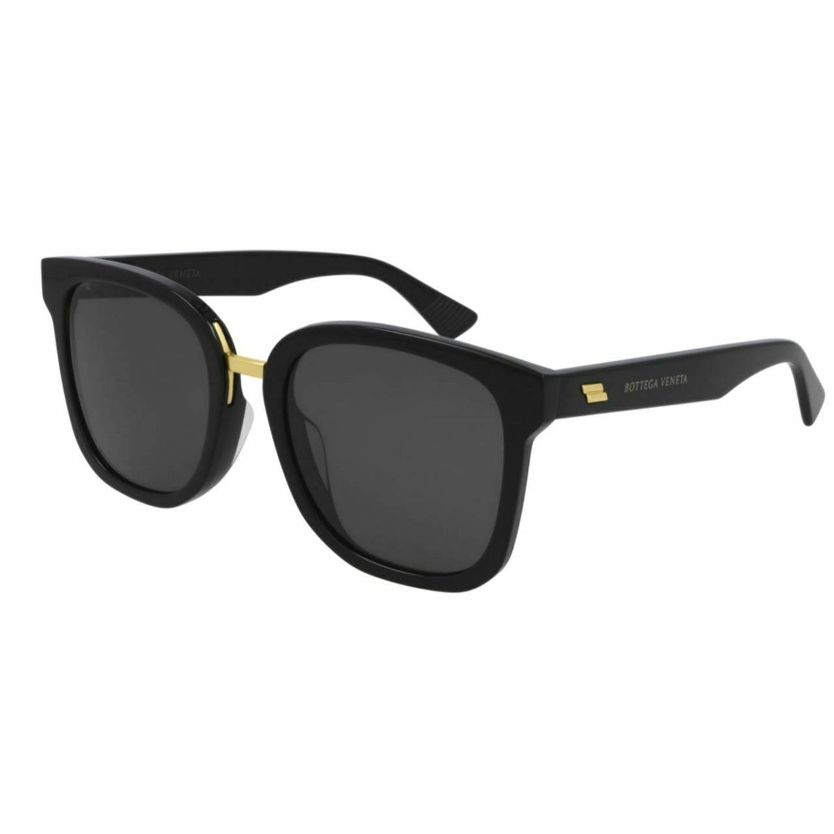 Bottega Veneta Women's Sunglasses Spring Summer 2021 Black Grey CR 39 CR 39 Gold BV1095SA 001