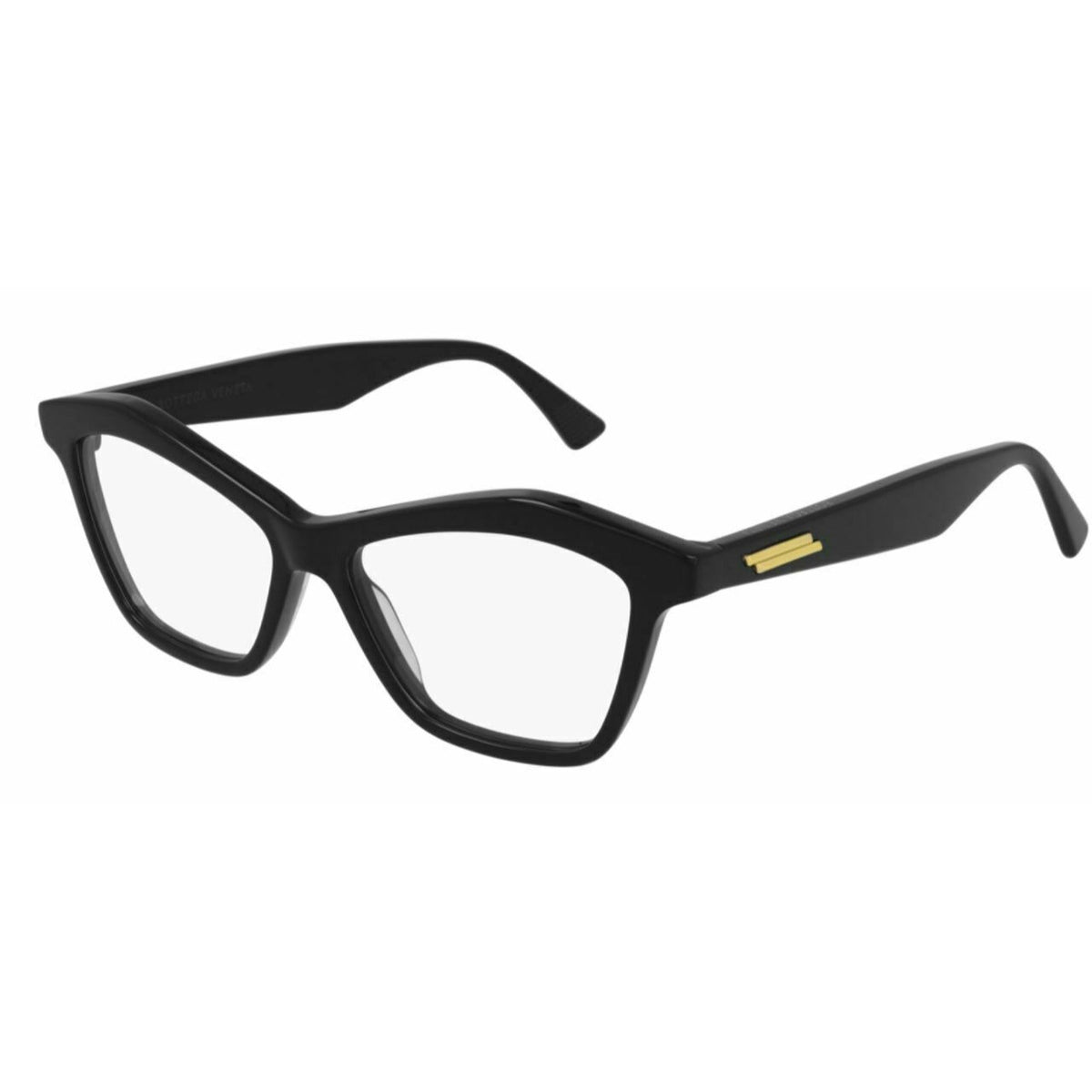 Bottega Veneta Women's Sunglasses Spring Summer 2021 Black Transparent Demo Lens Demo Lens Shiny BV1096O 001