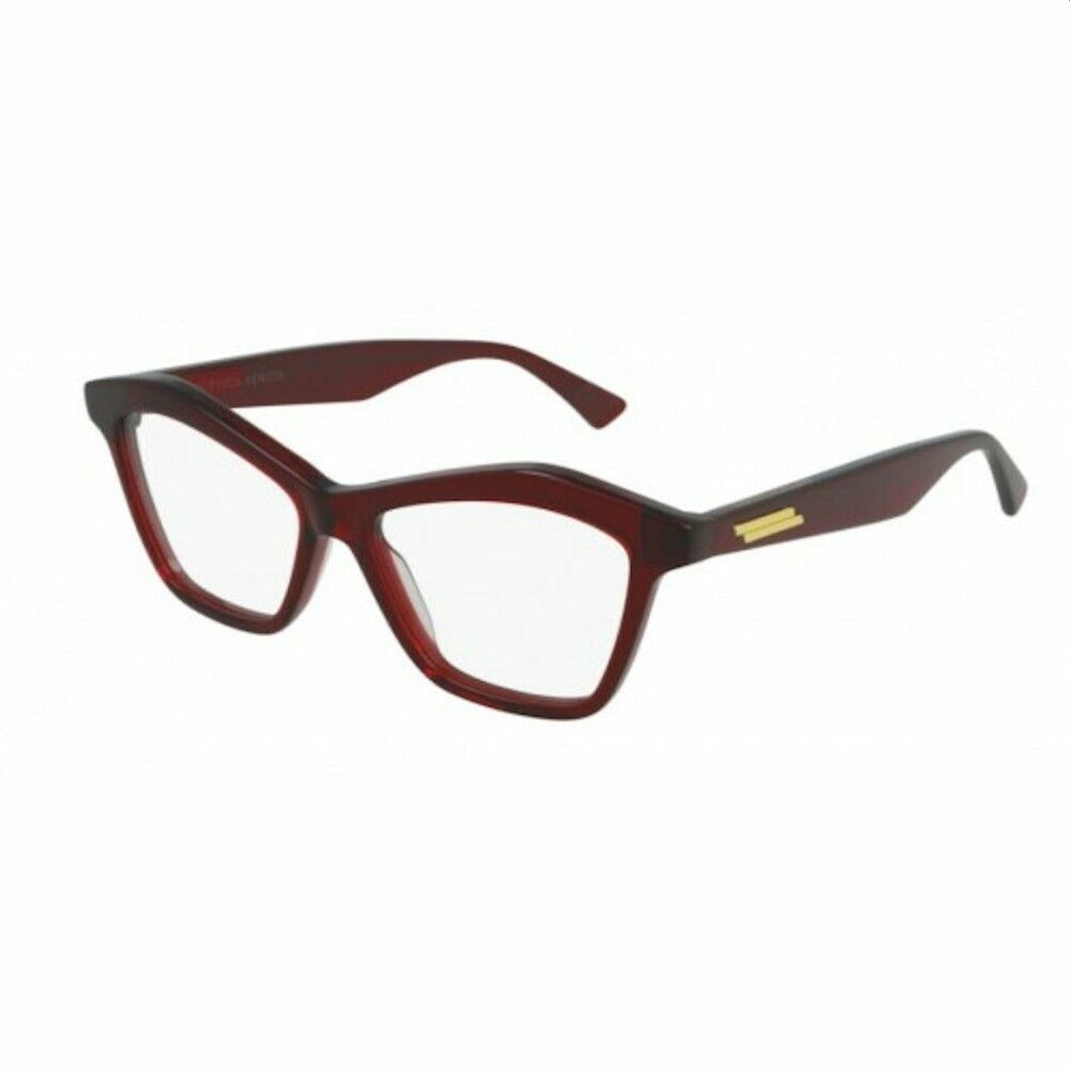 Bottega Veneta Women's Sunglasses Spring Summer 2021 Red Transparent Demo Lens Demo Lens Shiny BV1096O 003
