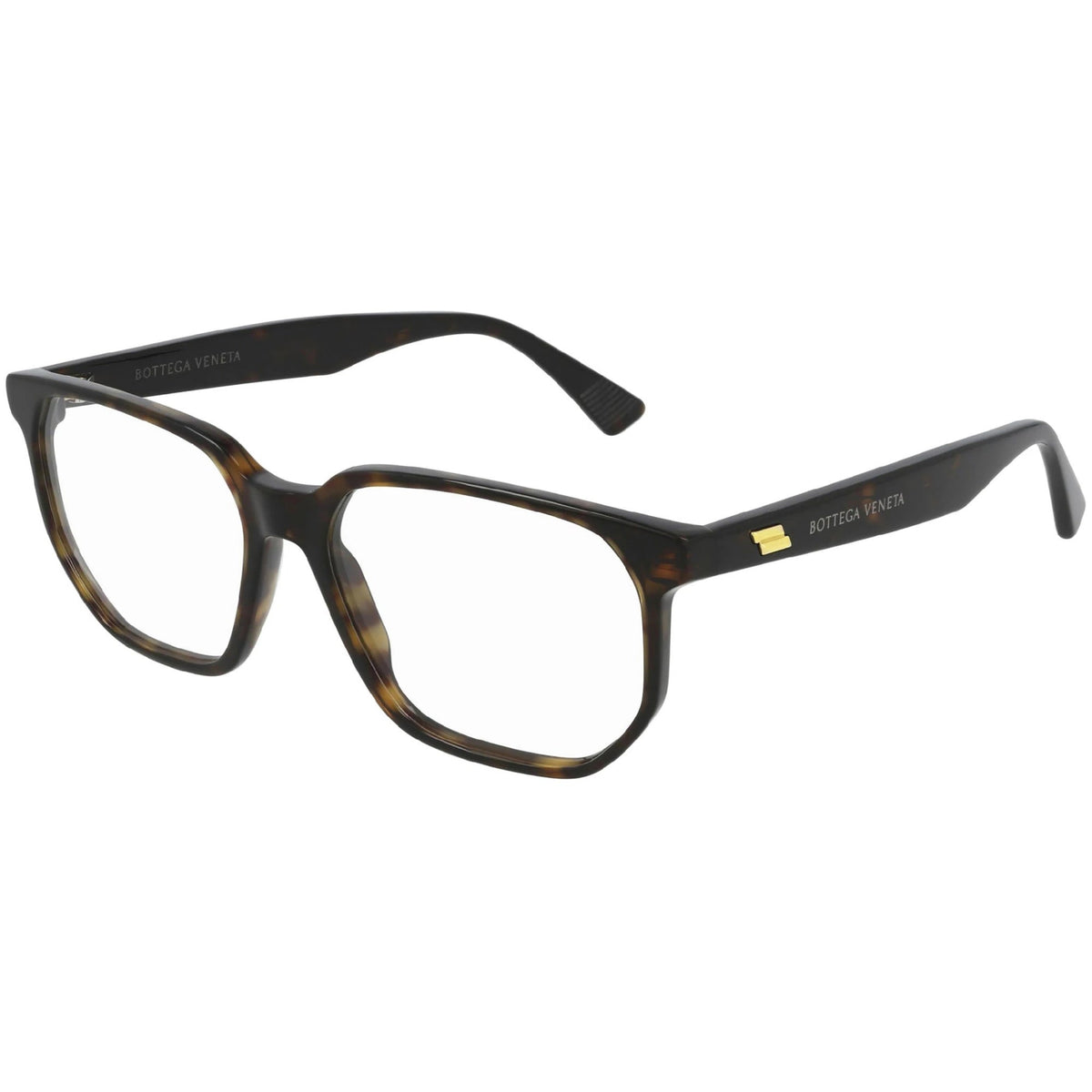 Bottega Veneta Unisex Sunglasses Spring Summer 2021 Havana Transparent Demo Lens Demo Lens Dark BV1097O 002