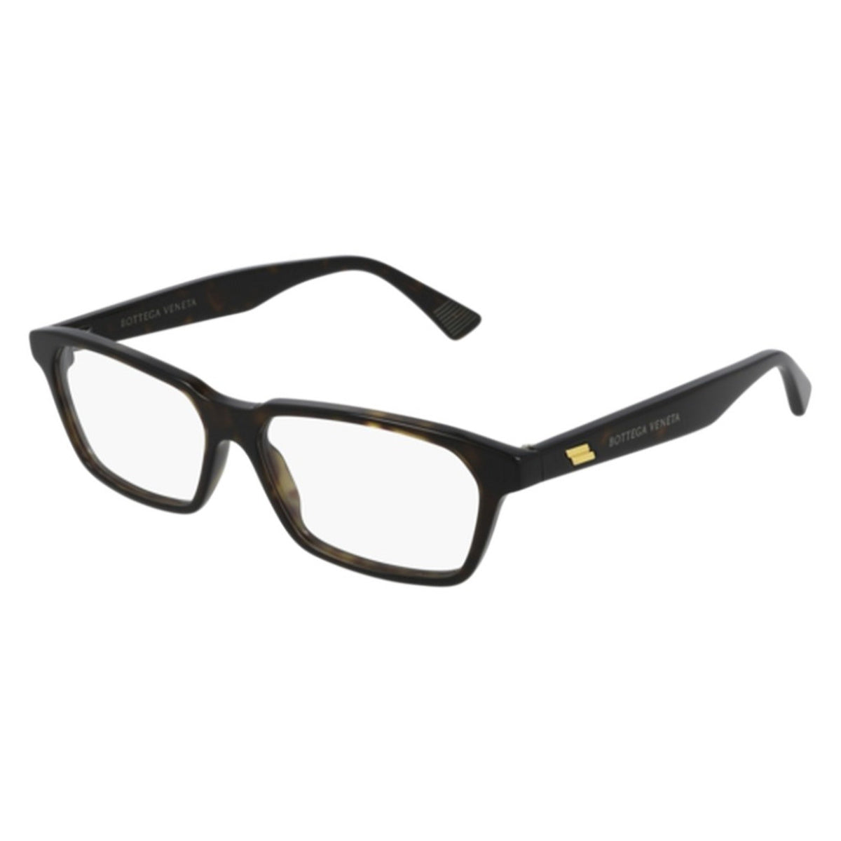 Bottega Veneta Women's Sunglasses Spring Summer 2021 Havana Transparent Demo Lens Demo Lens Shiny BV1098O 002