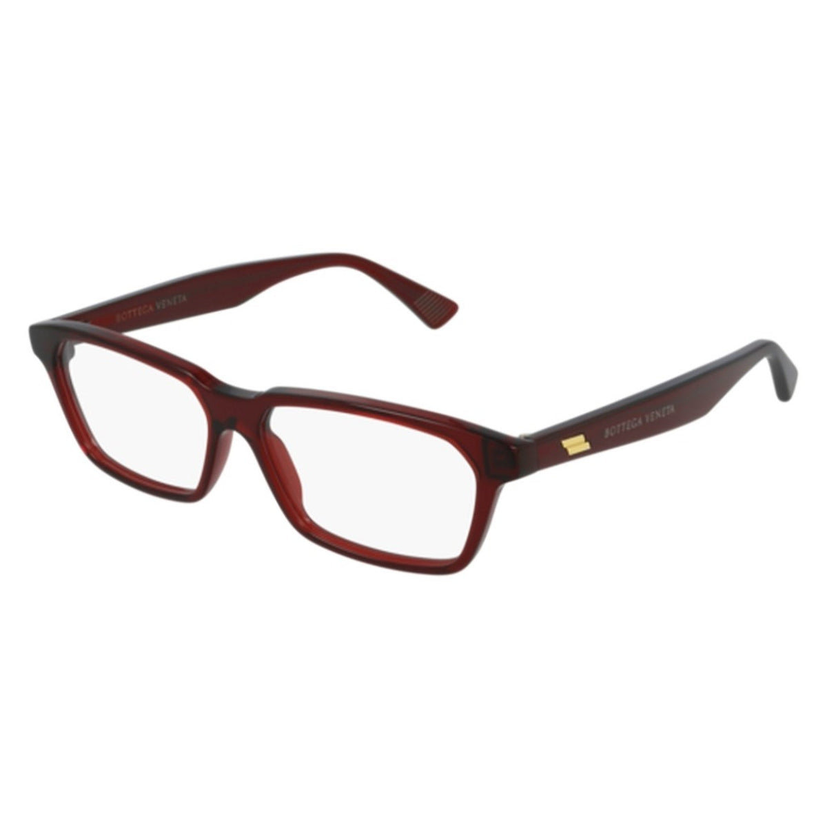 Bottega Veneta Women's Sunglasses Spring Summer 2021 Red Transparent Demo Lens Demo Lens Shiny BV1098O 003