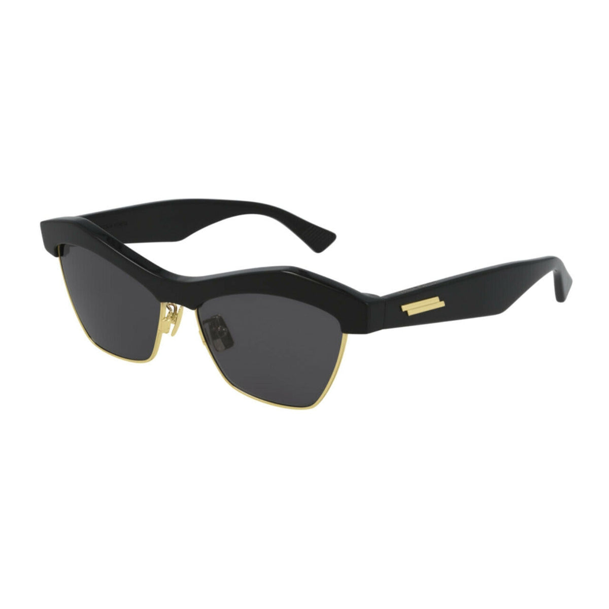Bottega Veneta Women's Sunglasses Spring Summer 2021 Black Grey CR 39 CR 39 Gold BV1099S 001