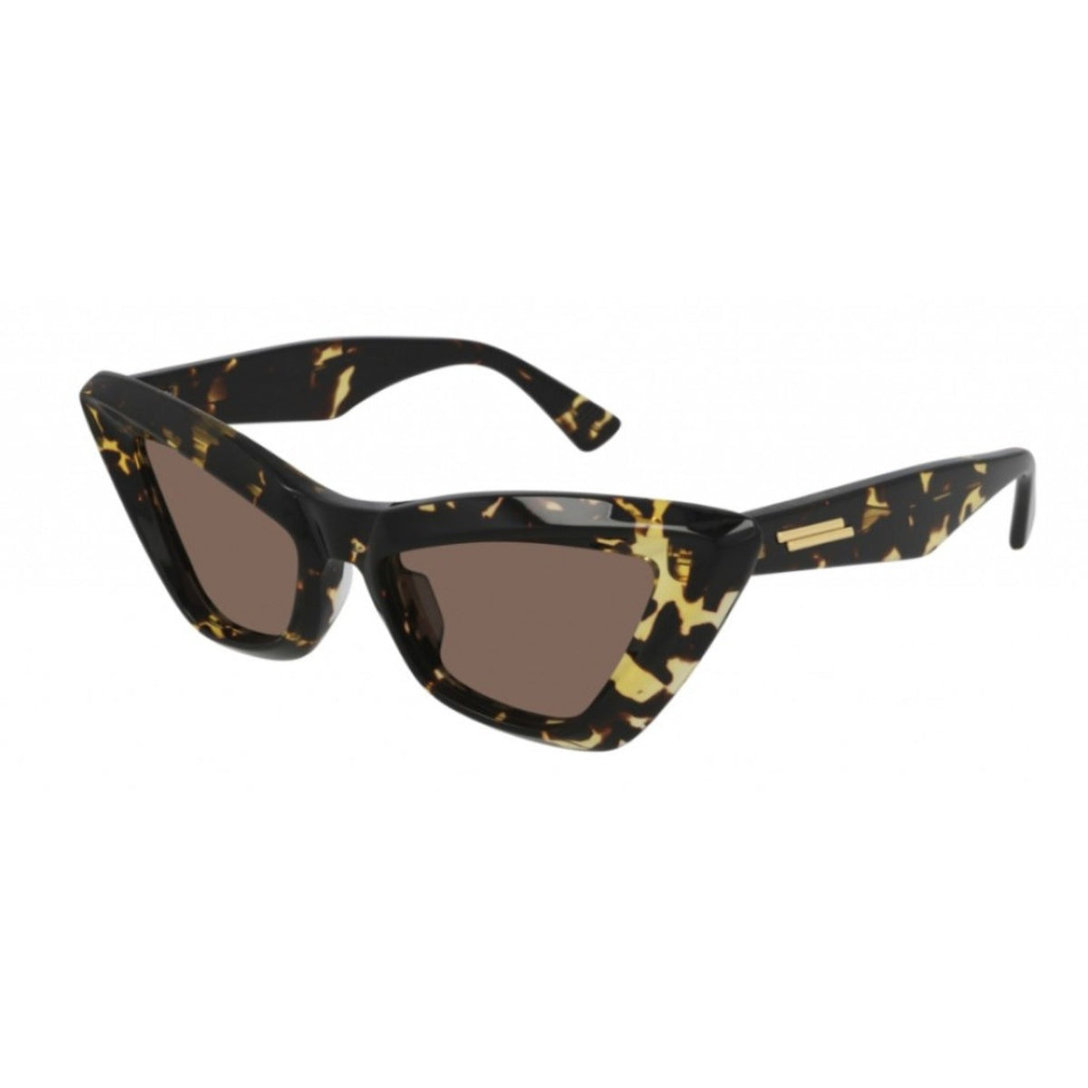 Bottega Veneta Women's Sunglasses Spring Summer 2021 Havana Brown CR 39 CR 39 Shiny BV1101S 002