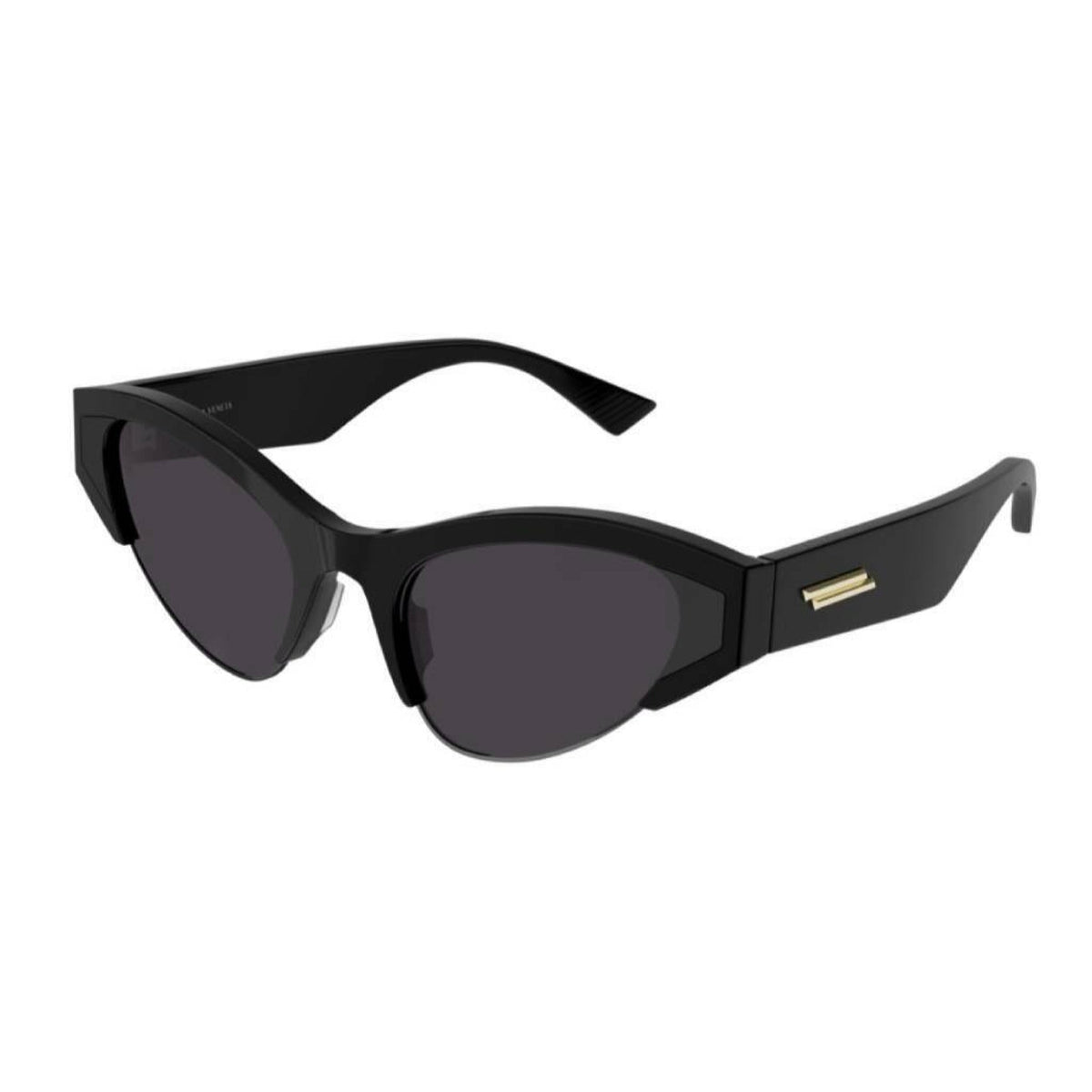 Bottega Veneta Women&#39;s Sunglasses Fall Winter 2021 Black Grey Nylon Nylon Shiny BV1102S 001