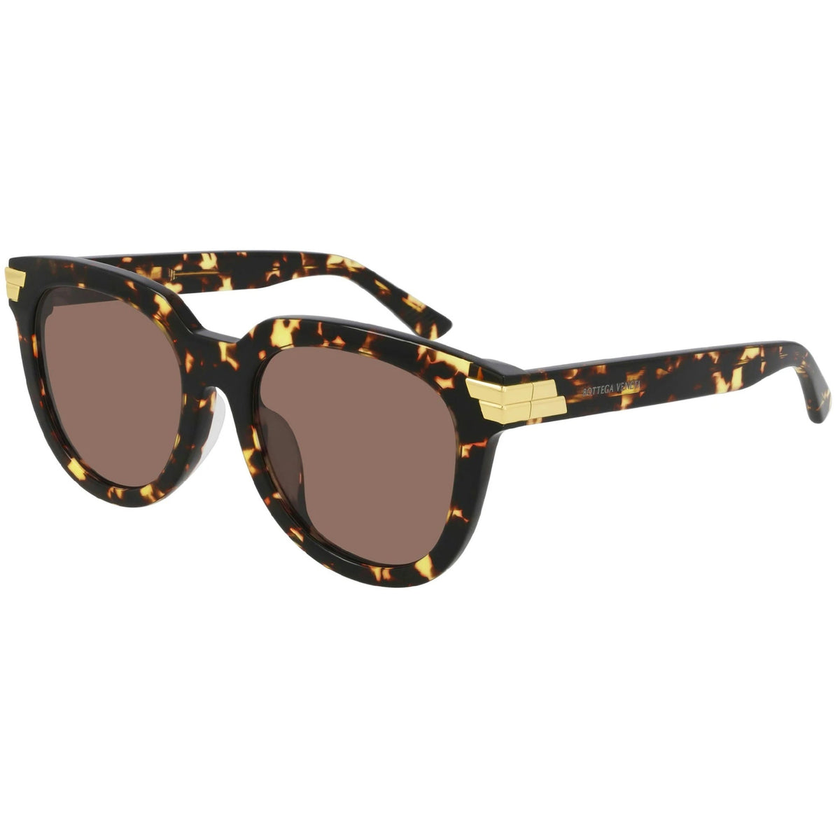 Bottega Veneta Women's Sunglasses Spring Summer 2021 Havana Brown CR 39 CR 39 Shiny BV1104SA 002