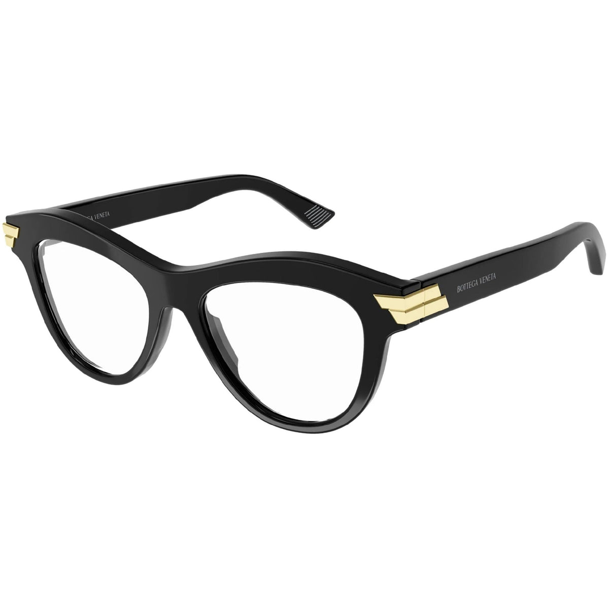 Bottega Veneta Women's Sunglasses Spring Summer 2021 Black Transparent Demo Lens Demo Lens Shiny BV1105O 001