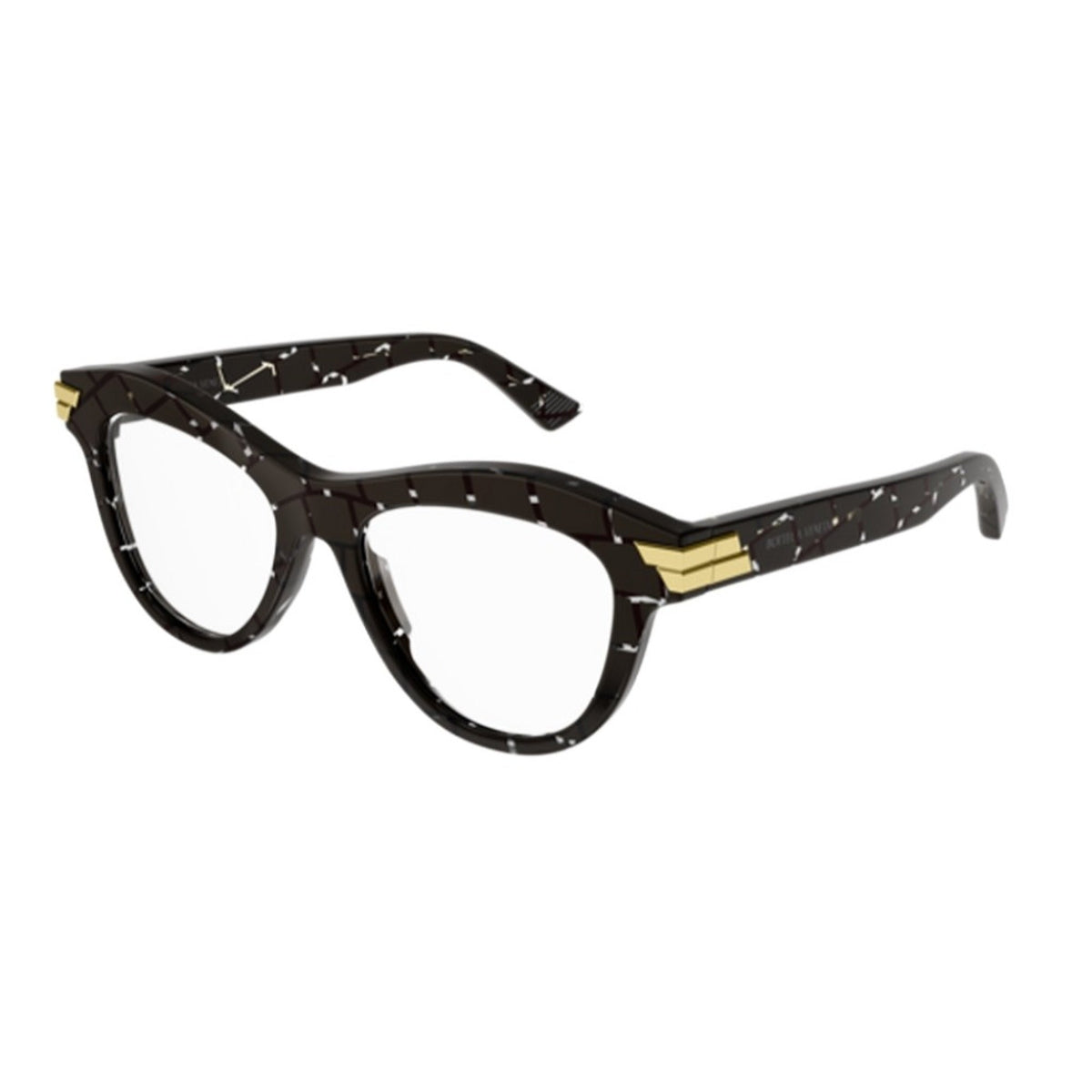 Bottega Veneta Women's Sunglasses Spring Summer 2021 Brown Transparent Demo Lens Demo Lens Crystal BV1105O 003