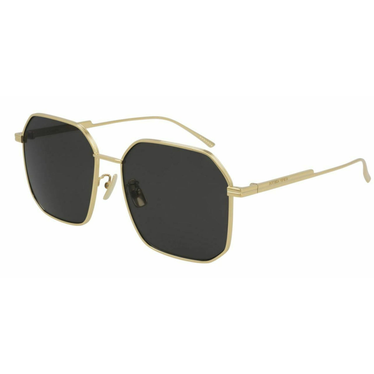 Bottega Veneta Women's Sunglasses Spring Summer 2021 Gold Grey Nylon Nylon Shiny BV1108SA 001