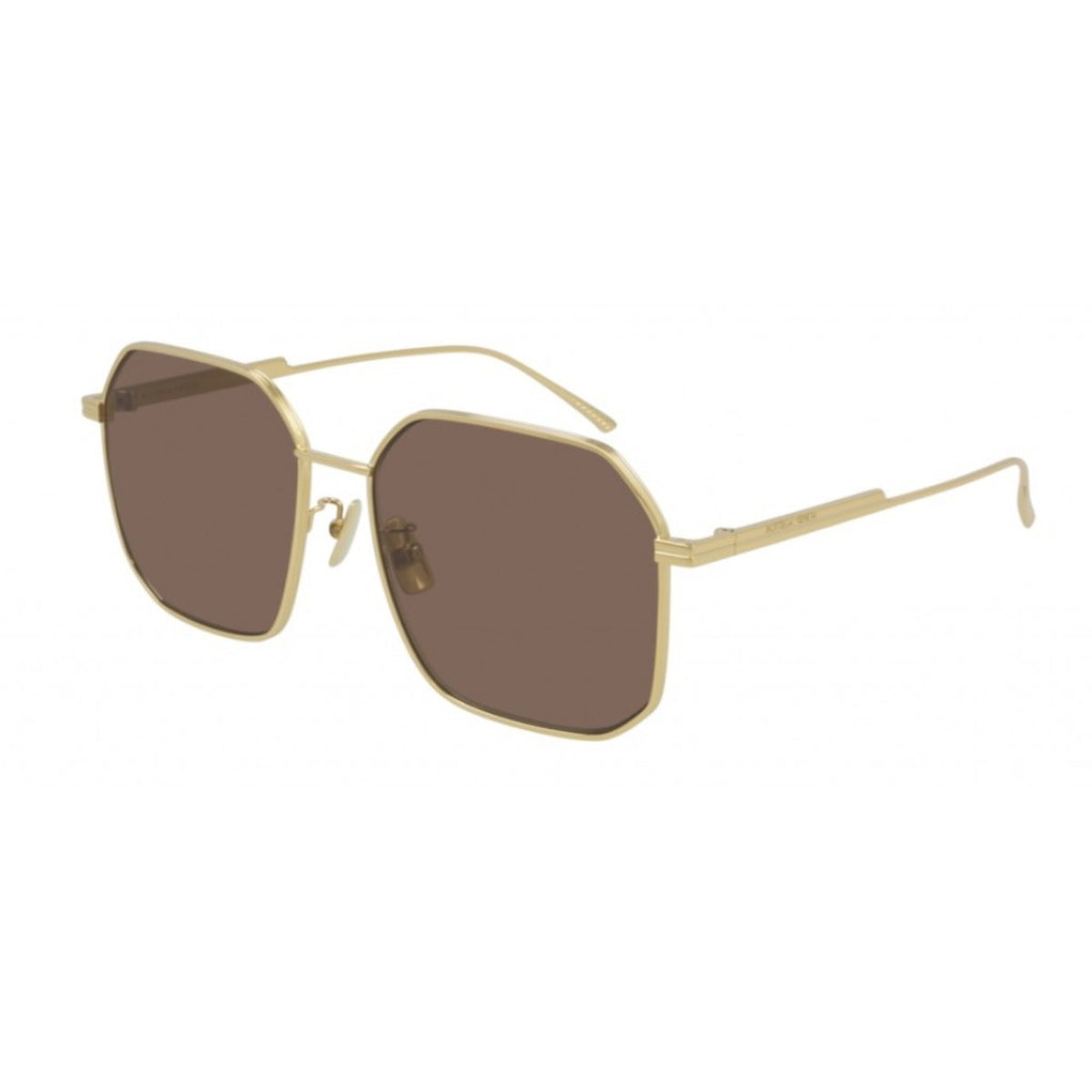 Bottega Veneta Women's Sunglasses Spring Summer 2021 Gold Brown Nylon Nylon Shiny BV1108SA 002