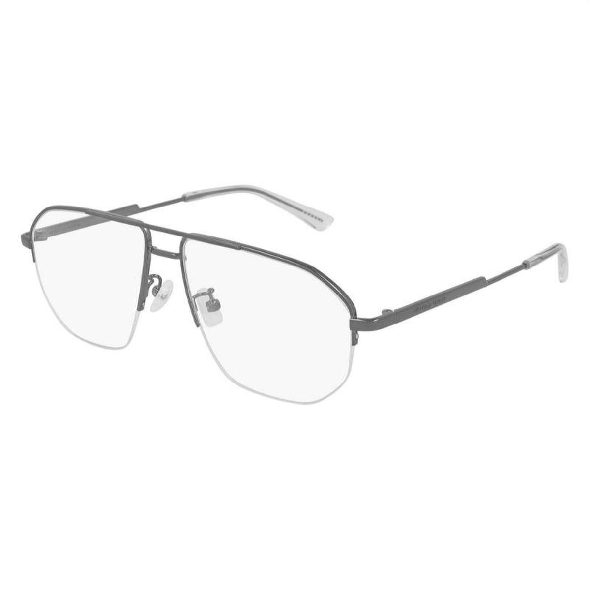 Bottega Veneta Men's Sunglasses Spring Summer 2021 Ruthenium Transparent Demo Lens Demo Lens Dark BV1109O 001