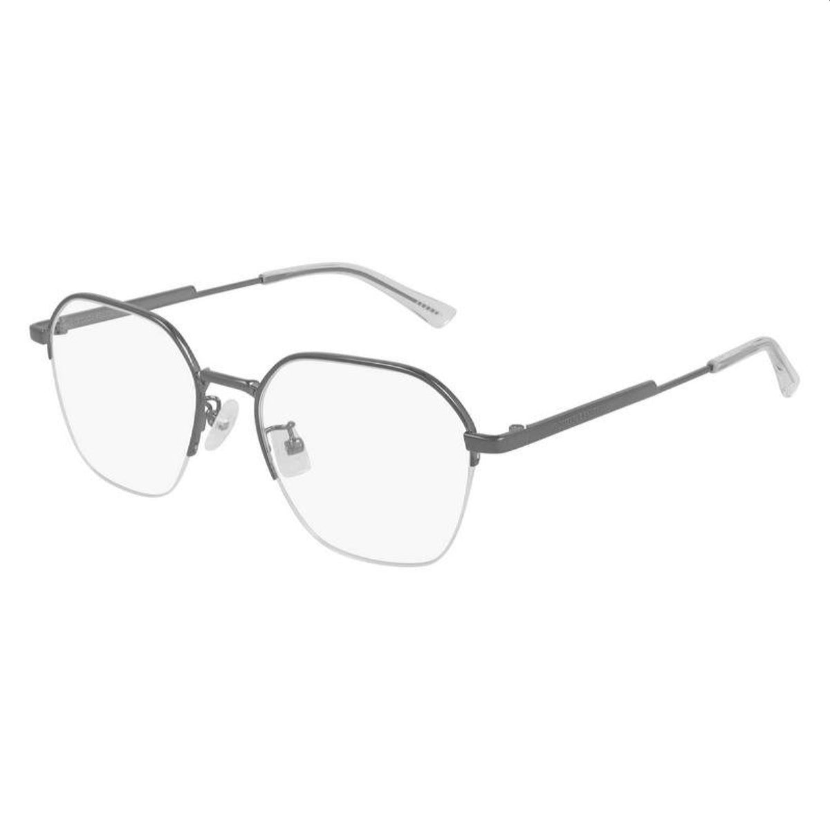 Bottega Veneta Men's Sunglasses Spring Summer 2021 Ruthenium Transparent Demo Lens Demo Lens Dark BV1111OA 001